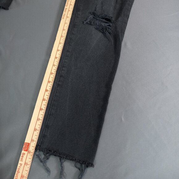 PACSUN high rise straight jeans in black Size 23 - Picture 6 of 10